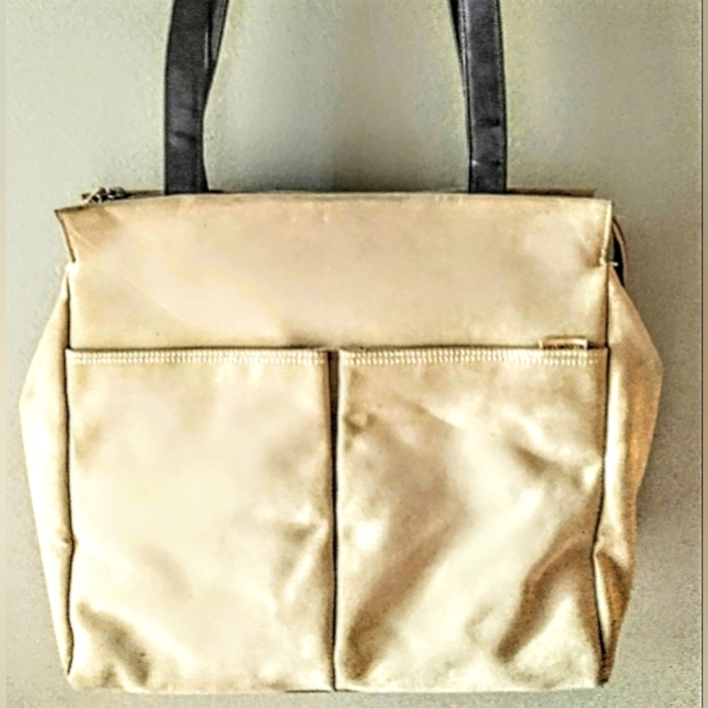 Vintage Liz Claiborne Bag Army Khaki Color Leather Straps
